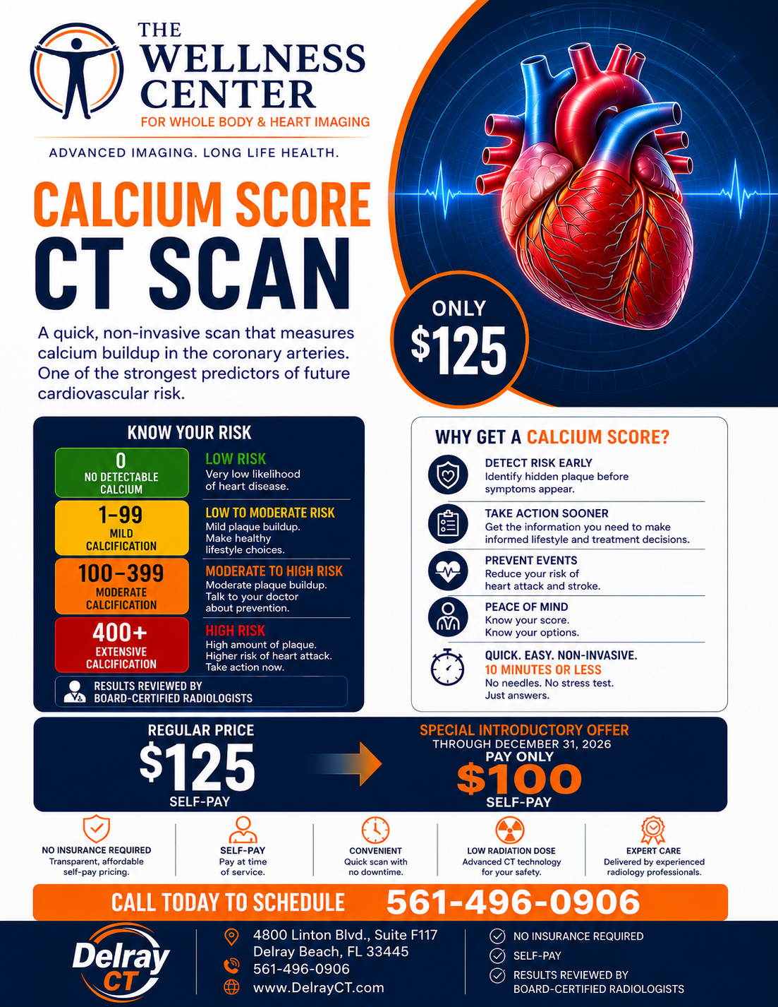 Heart Health CT calcium score CT scan information and pricing